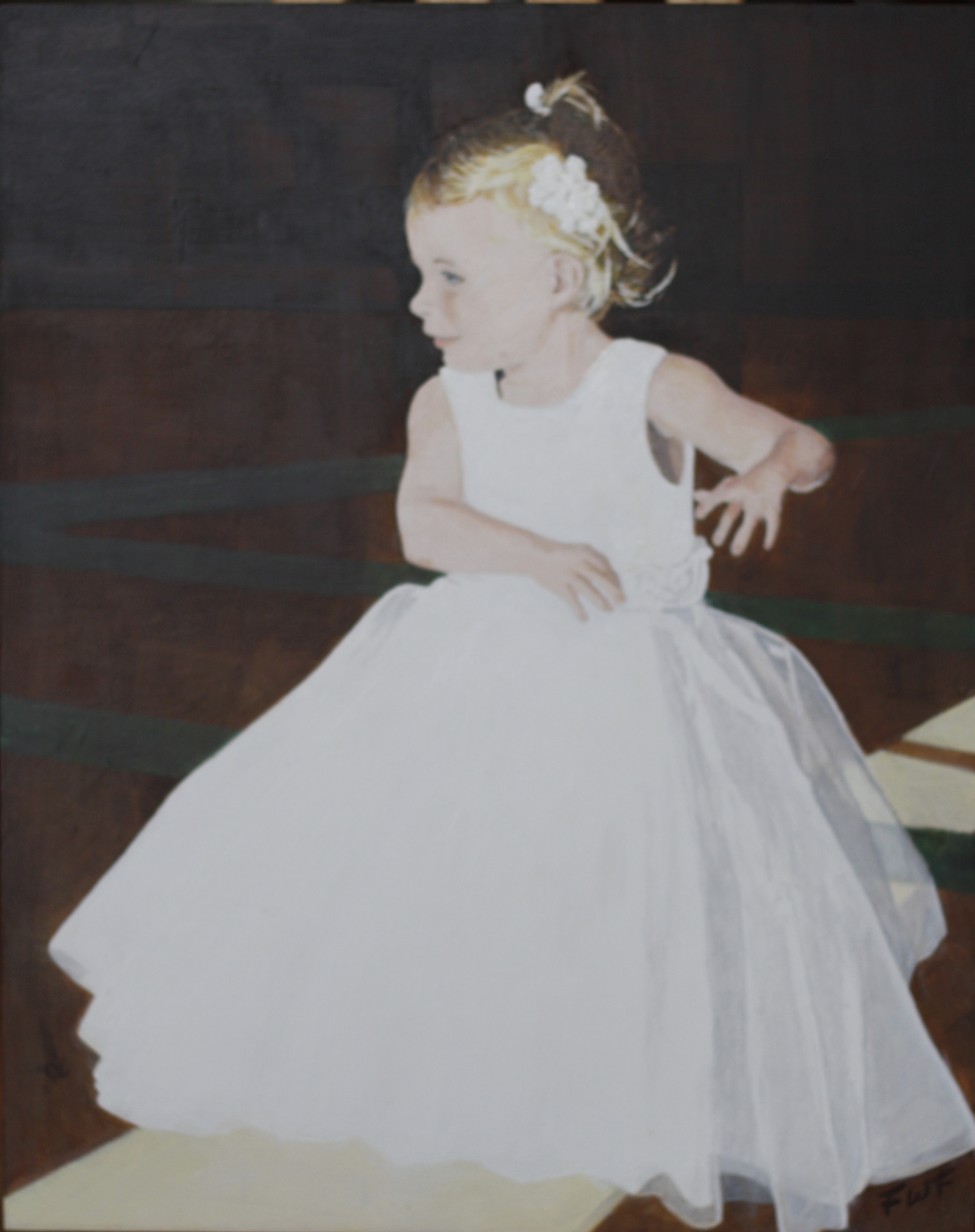 "Dancing in The Sunbeams" 18"x20" acrylic on panel (Silence Exhibition Nov 2020)